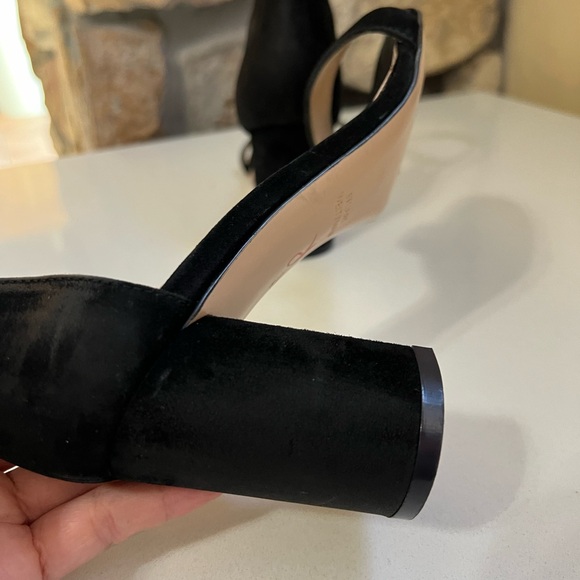 Stuart Weitzman 75 Less Nudist Black Suede Leather Heels Size 7 - Picture 9 of 12